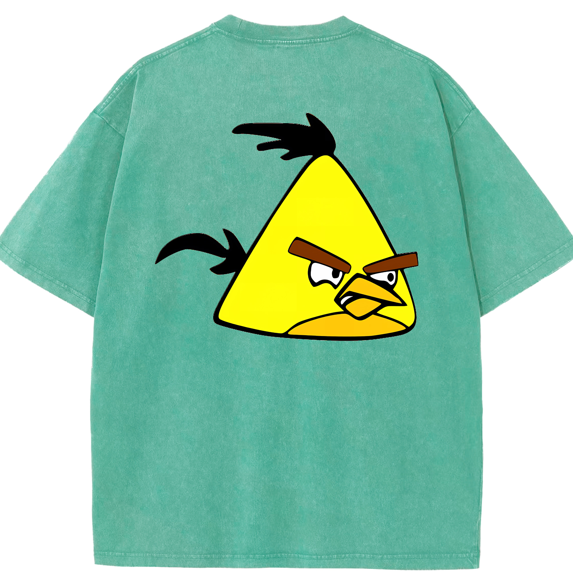 （画像用） Angry Birds アングリーバード 綿100% ヴィンテージ風 半袖Tシャツ（背面プリント）